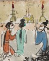 Detail of Figures from Romance of the Western Chamber, Mount Siming, China, 1989 (Museum No: EA2000.. &copy; the artist