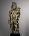 Fig. 17.  Standing Avalokitesvara. Brass with silver and copper inlay. H. 100 cm. Pritzker Collectio. &copy; Hughes Dubois