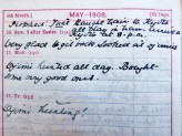 Page from Mrs Ingram’s diary. &copy; The Ingram Family