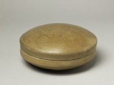 Greenware circular box and lid with lotus flowers (EA1956.214)