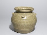 Greenware globular jar with loop handles