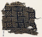 Textile fragment with bandhani, or tie-dye, imitation and rosettes (EA1990.128)