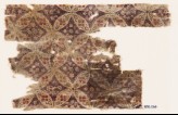 Textile fragment with linked circles and diamond-shapes (EA1990.1166)