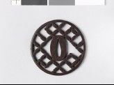 Round tsuba with shippō diaper of interlaced circles