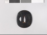 Tsuba with broad bean, leaves, and tendrils
