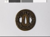 Tsuba with flowering cherry branch (EAX.10555)