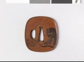 Tsuba with snarling tiger near waves (EAX.10946)