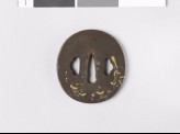 Tsuba depicting Chinese lion dancers (EAX.11125)