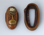 Fuchi and kashira with lotus pod and peony