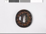 Tsuba with wood grain decoration (EAX.11191)