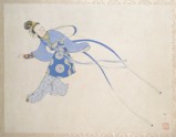 Tang dancing girl in blue dress
