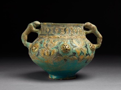 Jar with handles in the form of lionsside