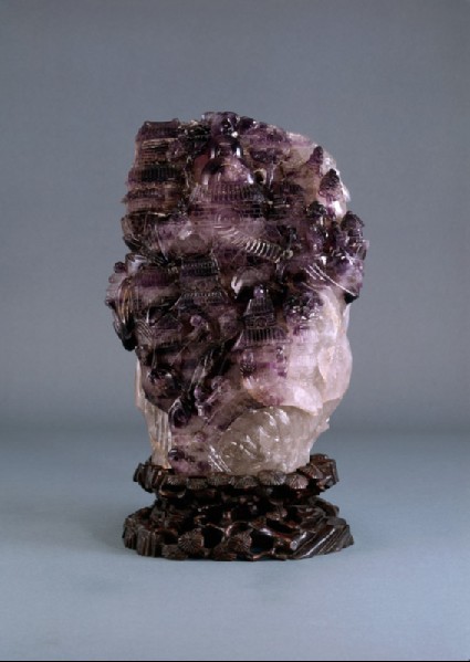 Carving of a mountain templefront