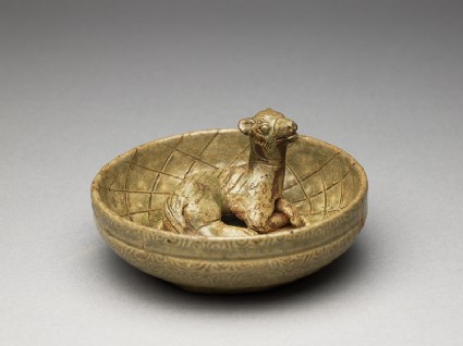 Greenware burial figure of animal in a penoblique