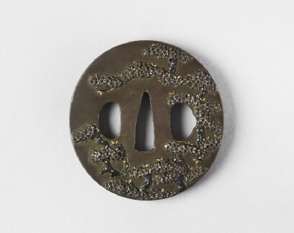 Tsuba with cherry blossomsfront