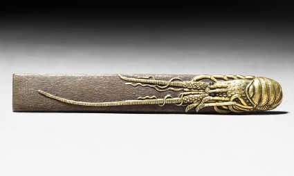 Kozuka, or knife handle, with crayfishfront