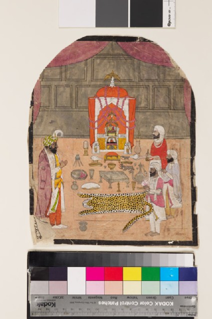 Worshippers at a shrinefront