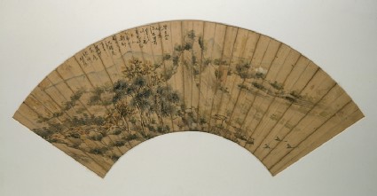 Landscape with figures in boatsfront