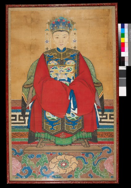 Woman dressed as wife of an officialfront