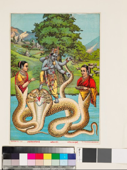 Krishna Kaliyamardana killing the serpent Kaliya in the Jumna Riverfront