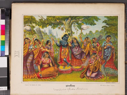 Rasa-lila, the dance of Krishna and the gopisfront