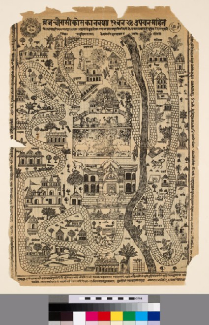 Recto: Pilgrim map of Mathura
Verso: Astronomical or astrological tablesfront