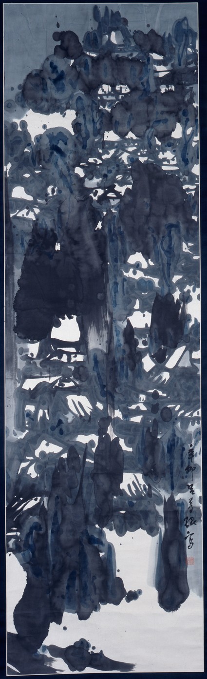 Blue Housesfront, painting only