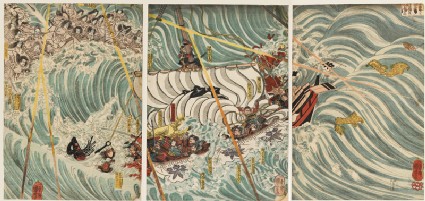 The Taira Ghosts Attacking Yoshitsune’s Shipfront