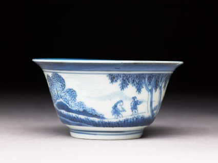 Bowl with 'Deshima Island' themeside