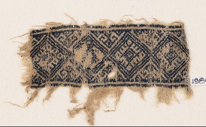 Textile fragment with diamond-shapesfront