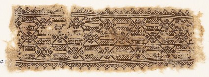 Textile fragment with hexagons linked by hooksfront