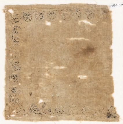 Textile fragment with palmettesfront