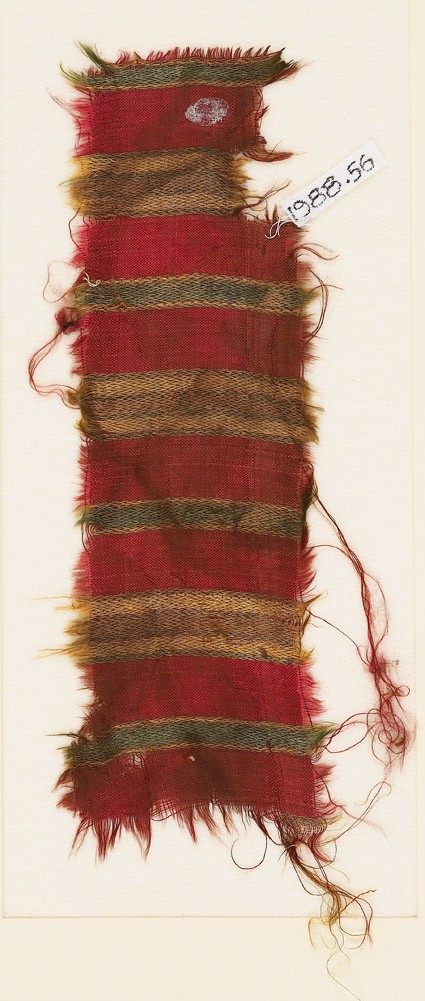 Textile fragment with stripesfront