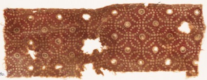 Textile fragment with interlocking circlesfront