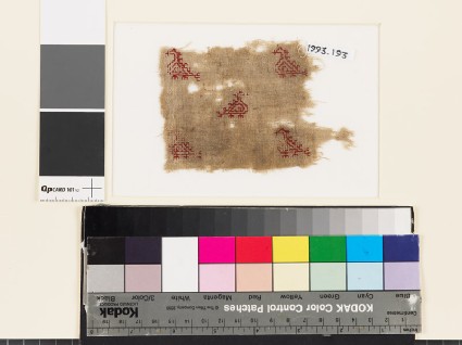 Textile fragment with stylized birdsfront