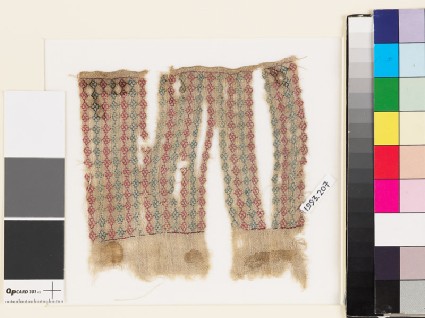 Textile fragment with rosettesfront