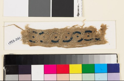 Textile fragment with guilloche patternfront