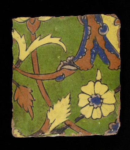 Glazed tile from the tomb of Madin Sahibfront