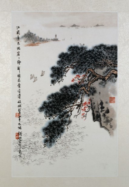 Boats on Lake Taifront, painting only