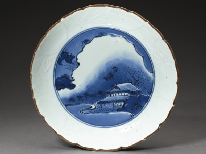 Dish with a night landscapetop