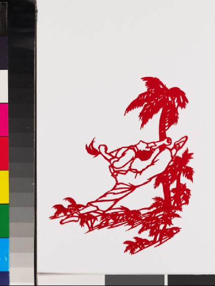 Heroine from the ballet Red Detachment of Women mid-grande jetéfront