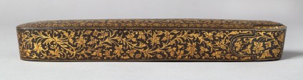 Qalamdan, or pen box, with floral decorationside