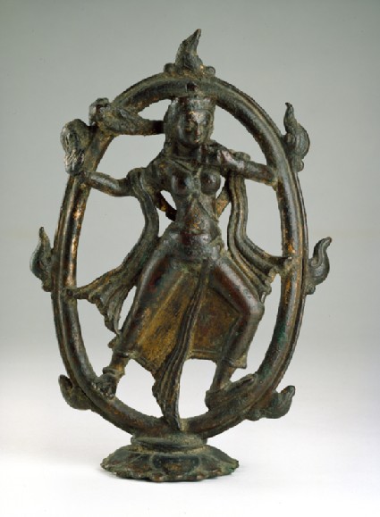 Figure of Devi dancing in a ring of firefront