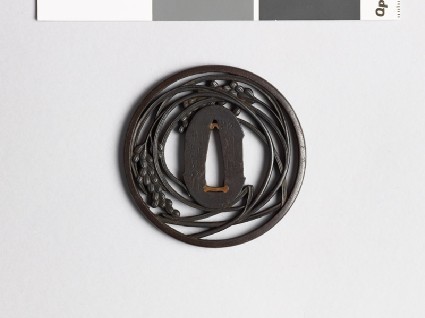 Tsuba with two blades of ricefront