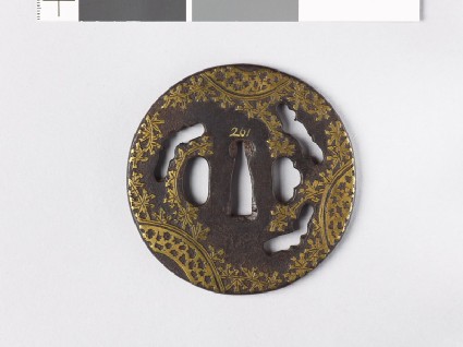 Round tsuba with foliagefront