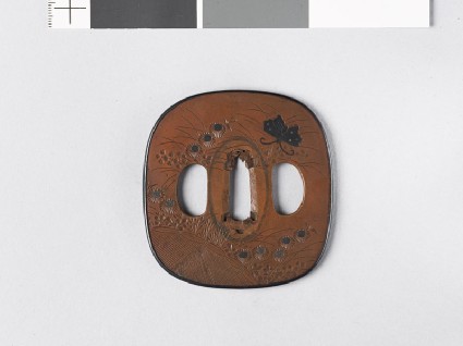 Tsuba with autumn flowersfront