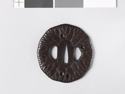 Tsuba in the form of a lotus leaffront