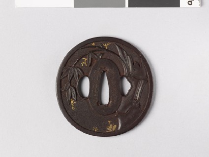 Tsuba with bamboo branchfront
