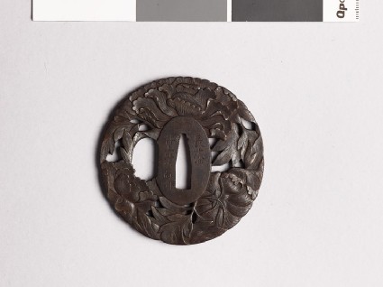 Tsuba with peoniesfront