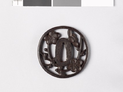 Tsuba with plum blossomsfront